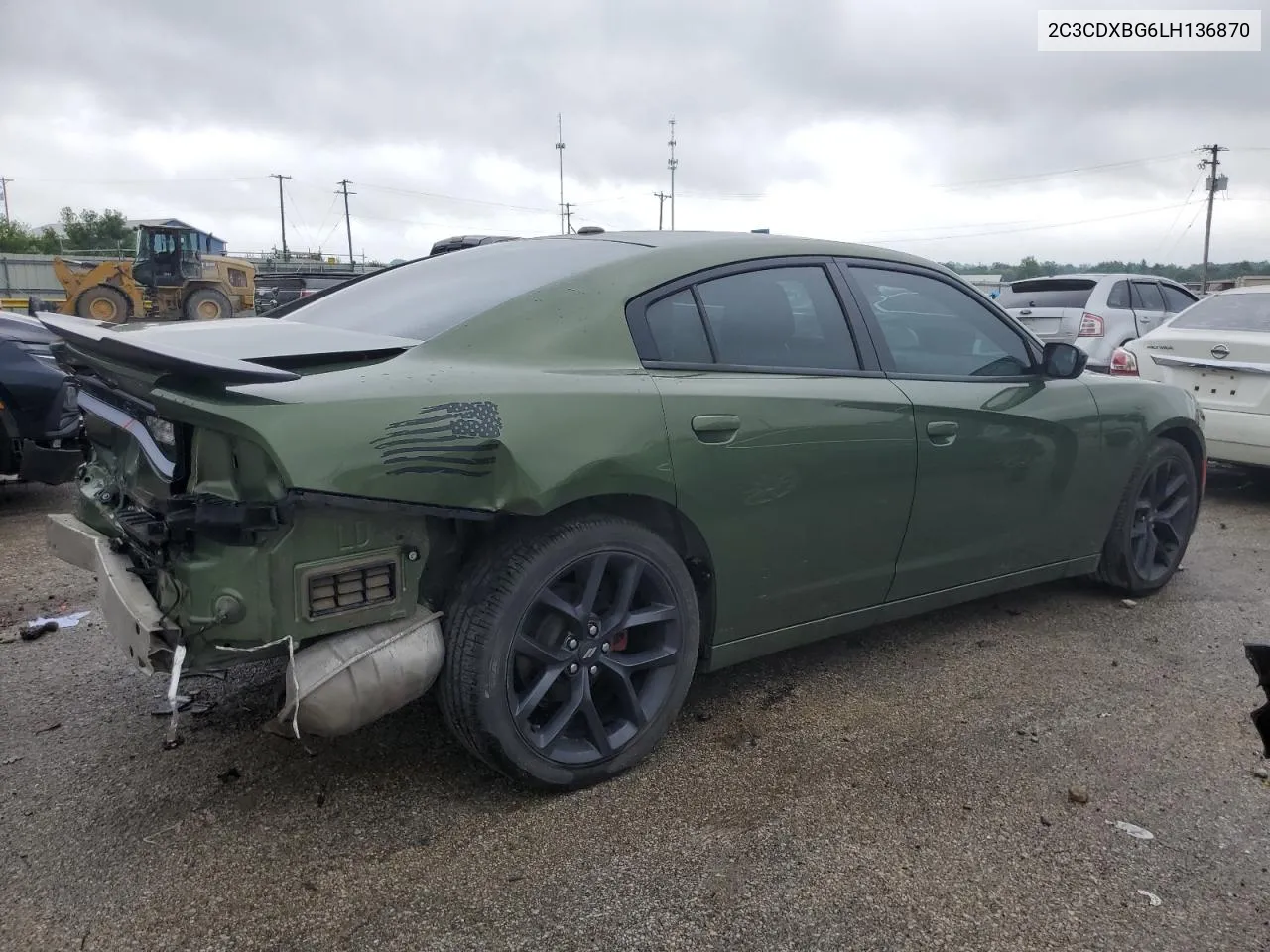 2020 Dodge Charger Sxt VIN: 2C3CDXBG6LH136870 Lot: 61127424