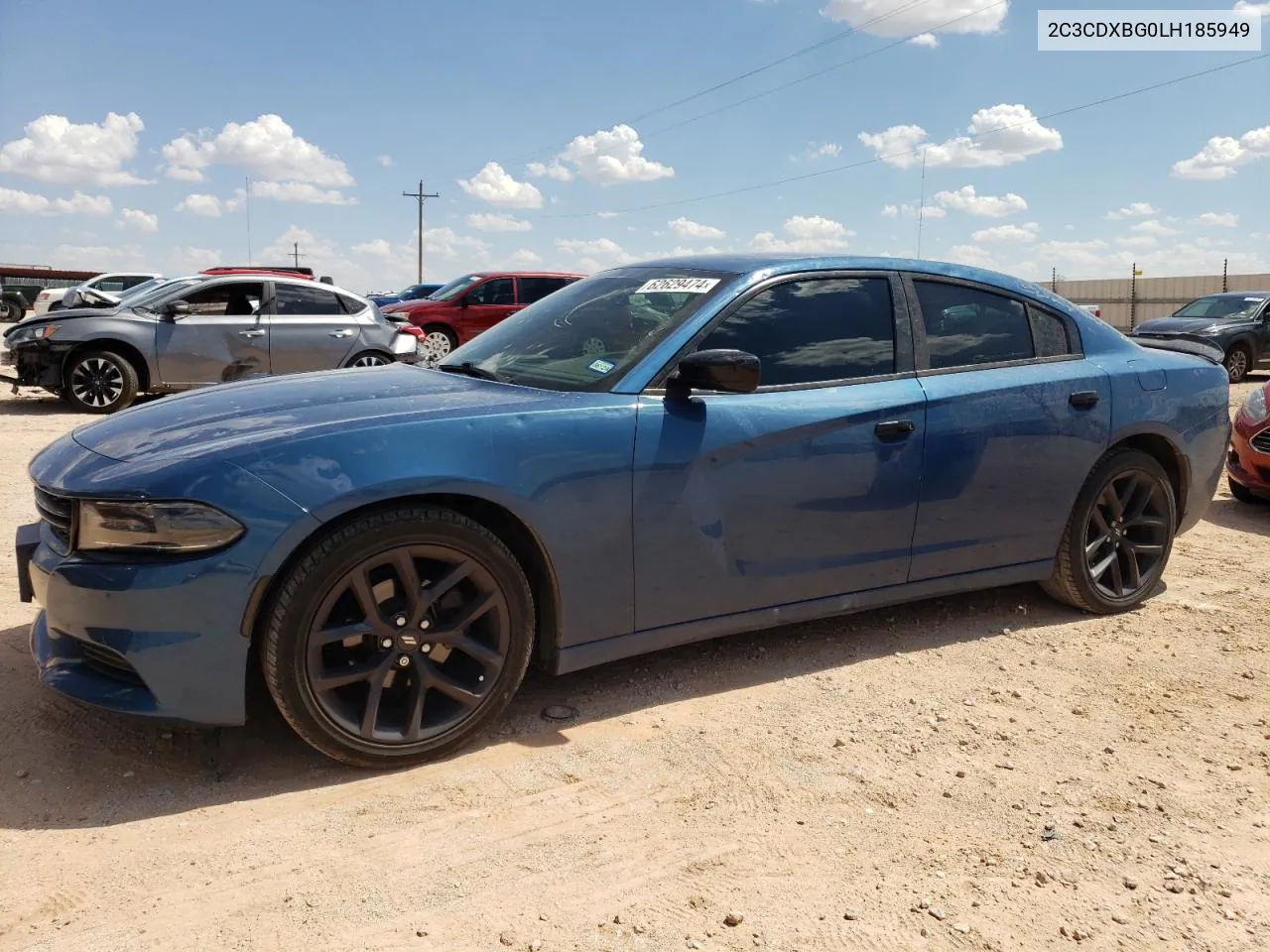 2020 Dodge Charger Sxt VIN: 2C3CDXBG0LH185949 Lot: 62629474