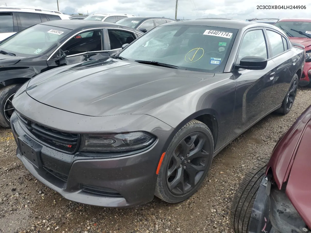 2020 Dodge Charger Sxt VIN: 2C3CDXBG4LH244906 Lot: 64407174