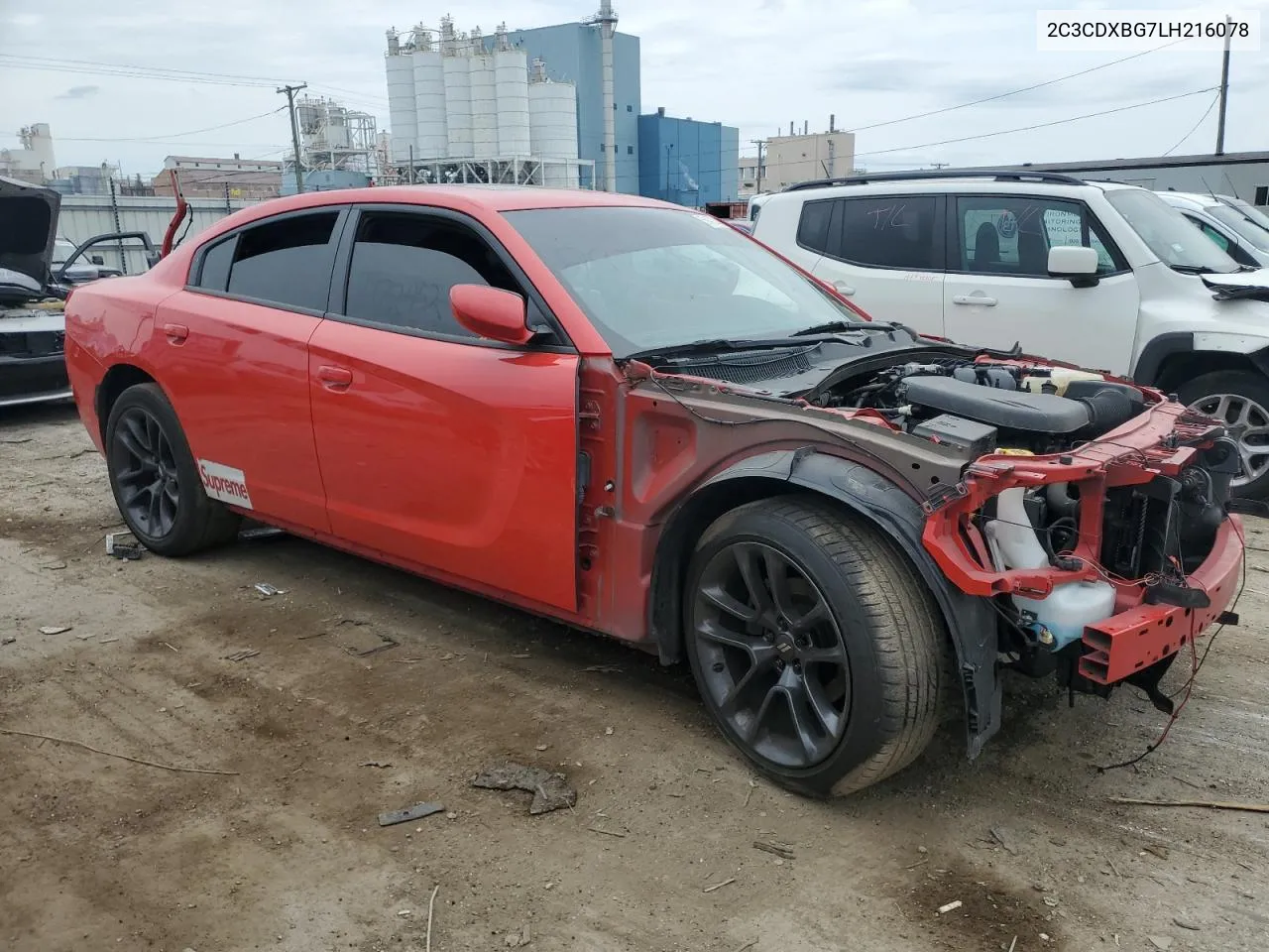 2020 Dodge Charger Sxt VIN: 2C3CDXBG7LH216078 Lot: 65402224