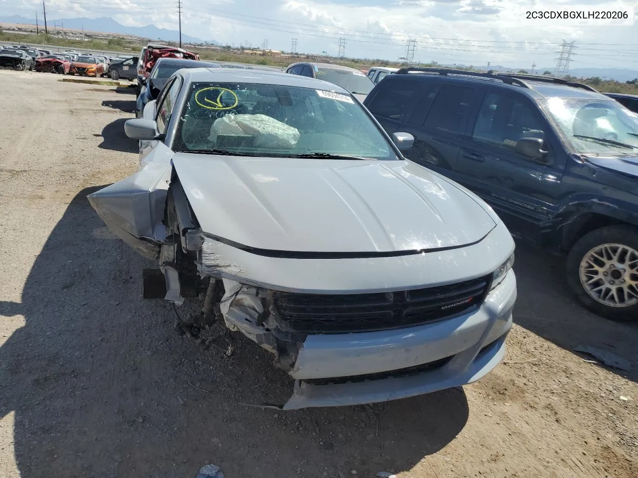 2020 Dodge Charger Sxt VIN: 2C3CDXBGXLH220206 Lot: 69694314