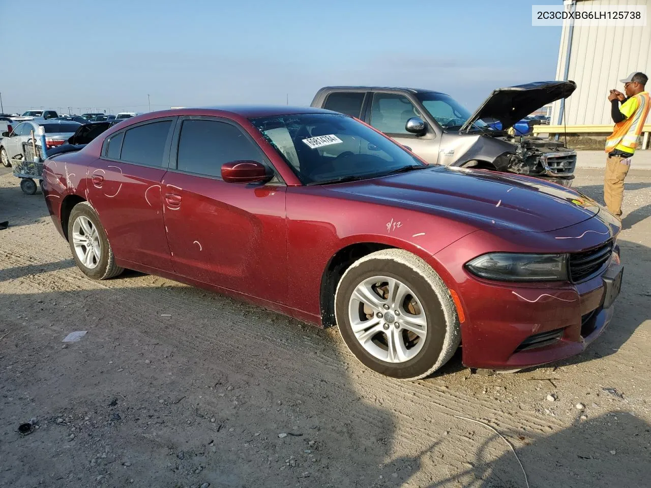 2020 Dodge Charger Sxt VIN: 2C3CDXBG6LH125738 Lot: 69814784