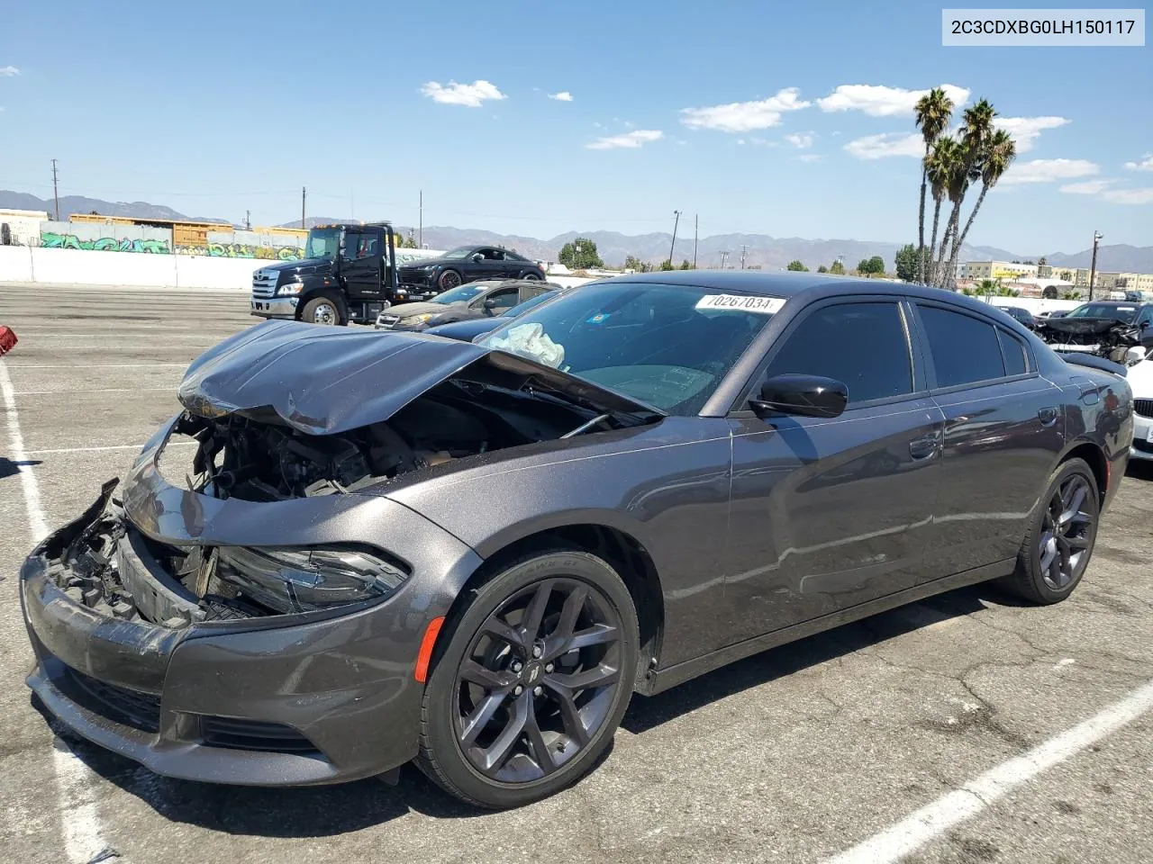 2020 Dodge Charger Sxt VIN: 2C3CDXBG0LH150117 Lot: 70267034