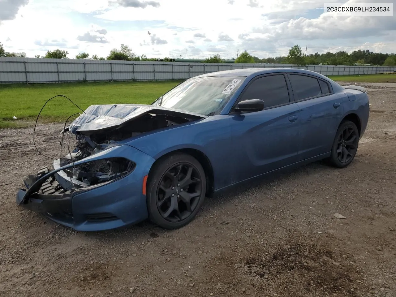 2020 Dodge Charger Sxt VIN: 2C3CDXBG9LH234534 Lot: 70278494