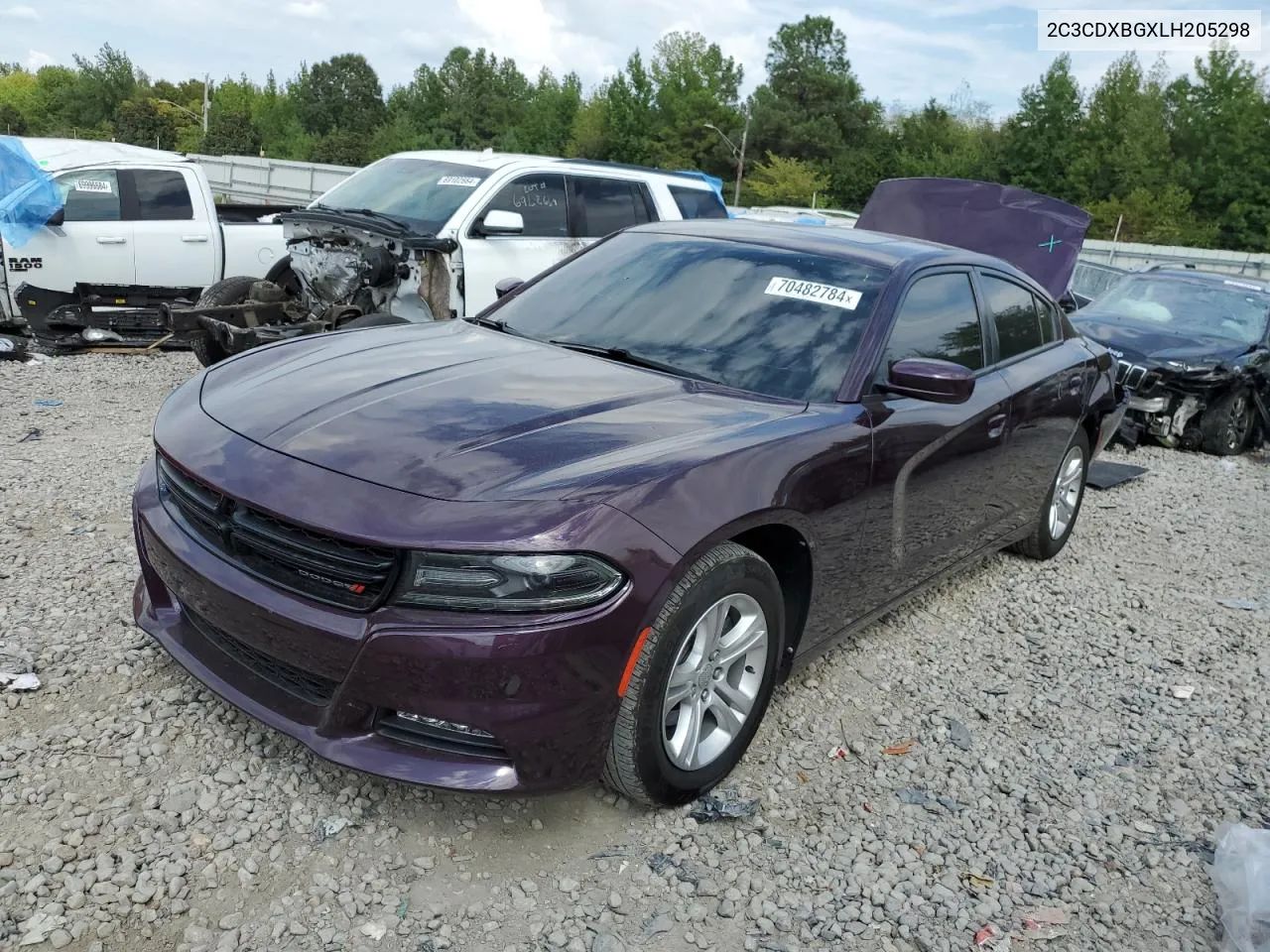 2020 Dodge Charger Sxt VIN: 2C3CDXBGXLH205298 Lot: 70482784