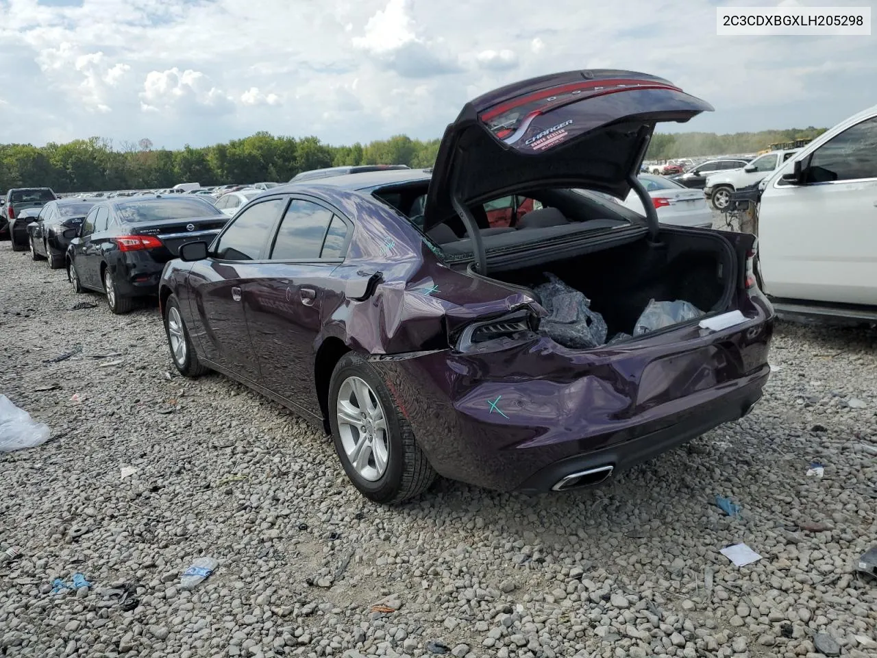 2020 Dodge Charger Sxt VIN: 2C3CDXBGXLH205298 Lot: 70482784