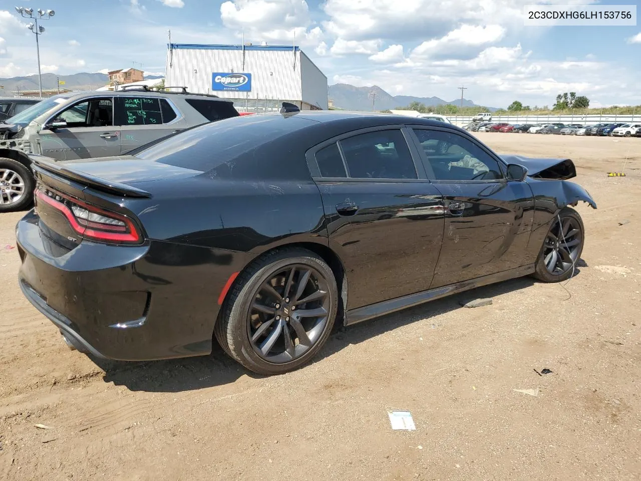 2020 Dodge Charger Gt VIN: 2C3CDXHG6LH153756 Lot: 70559614