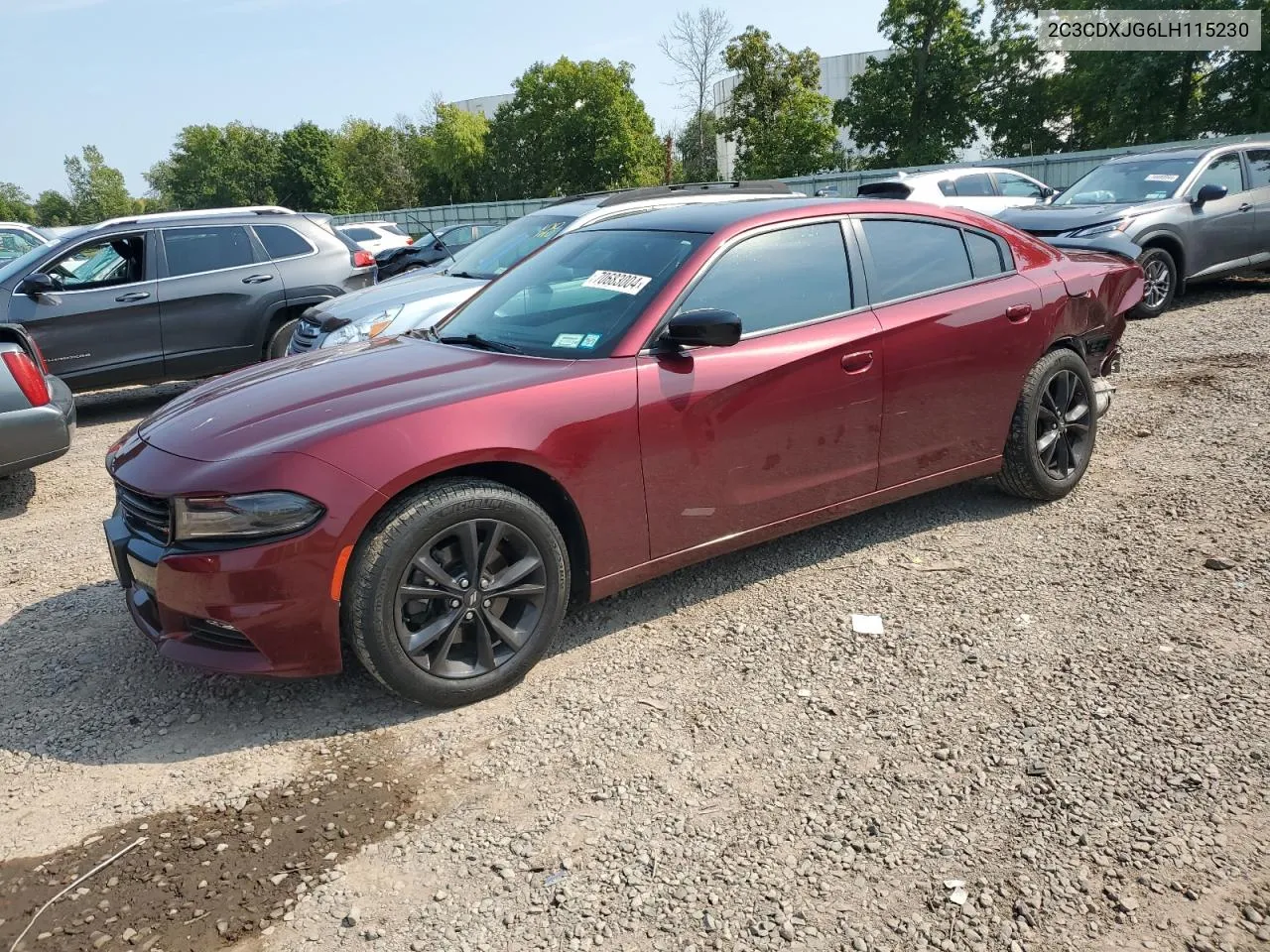 2020 Dodge Charger Sxt VIN: 2C3CDXJG6LH115230 Lot: 70683004