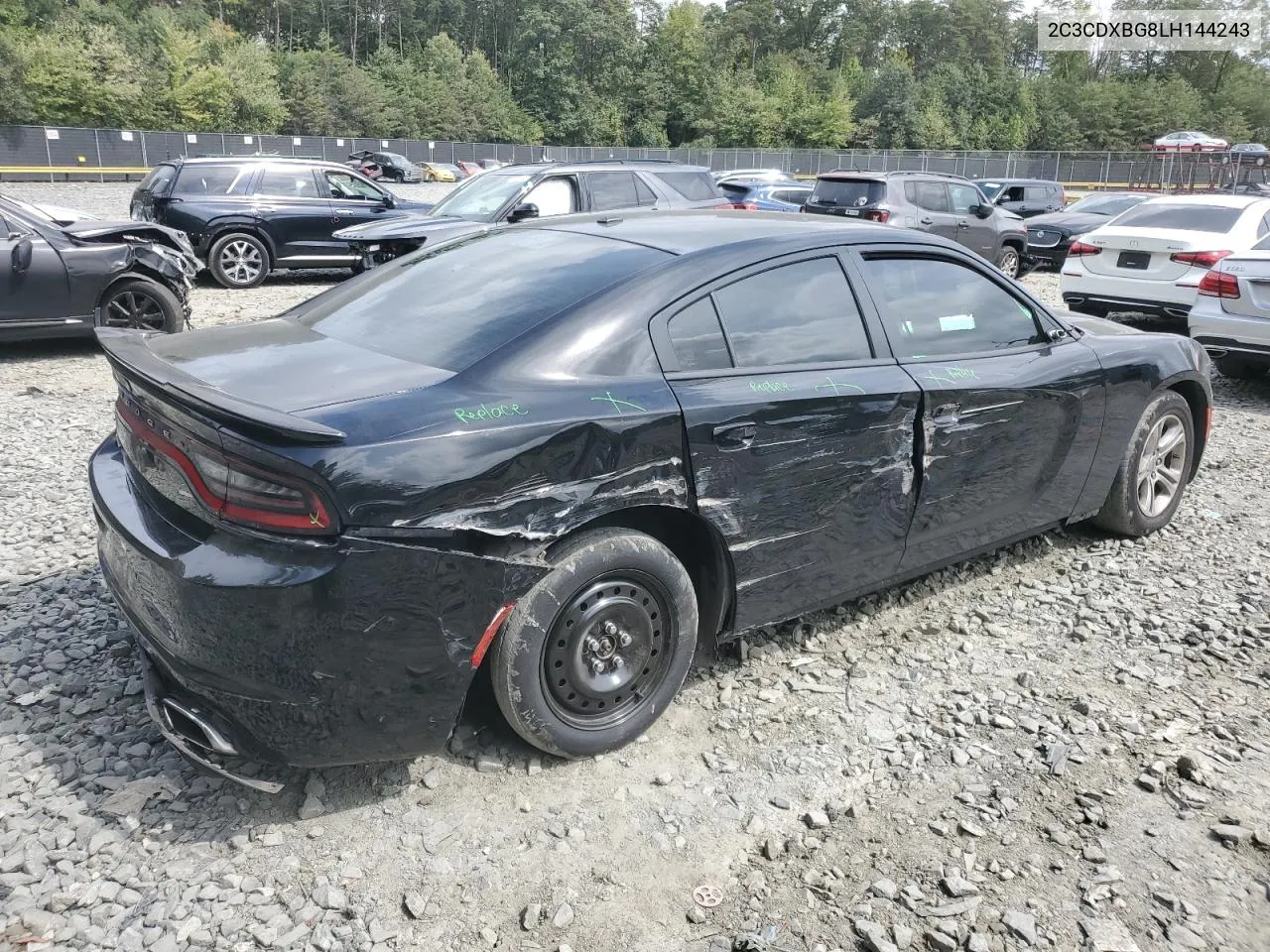 2020 Dodge Charger Sxt VIN: 2C3CDXBG8LH144243 Lot: 71158484