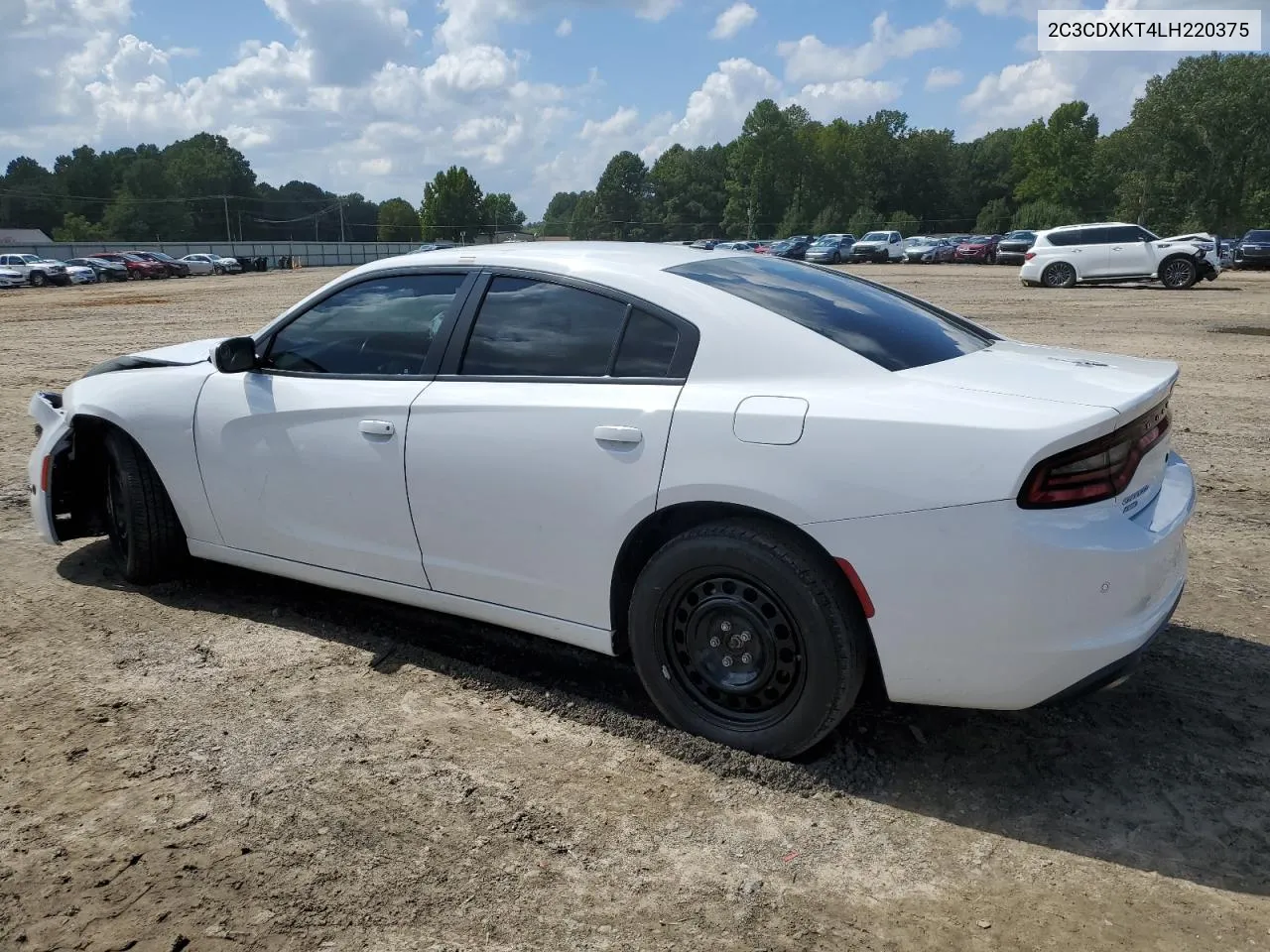 2020 Dodge Charger Police VIN: 2C3CDXKT4LH220375 Lot: 71634804