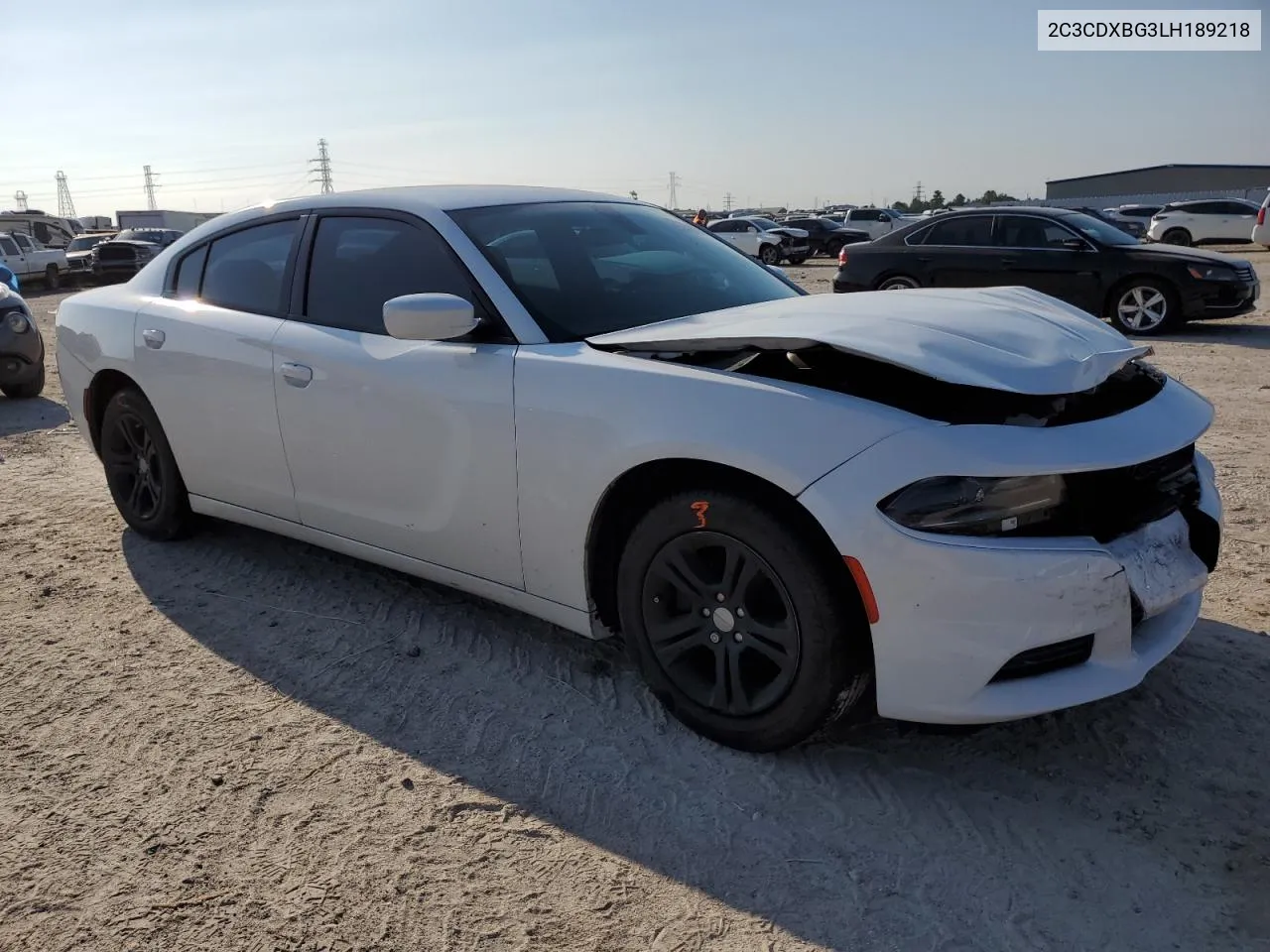 2020 Dodge Charger Sxt VIN: 2C3CDXBG3LH189218 Lot: 71794844