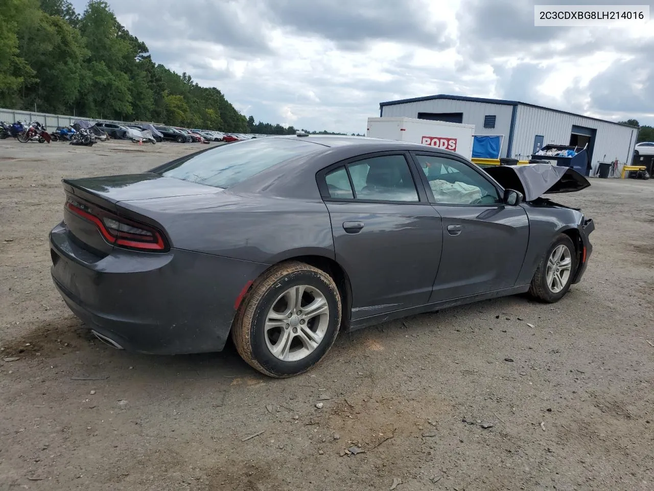 2020 Dodge Charger Sxt VIN: 2C3CDXBG8LH214016 Lot: 71832894