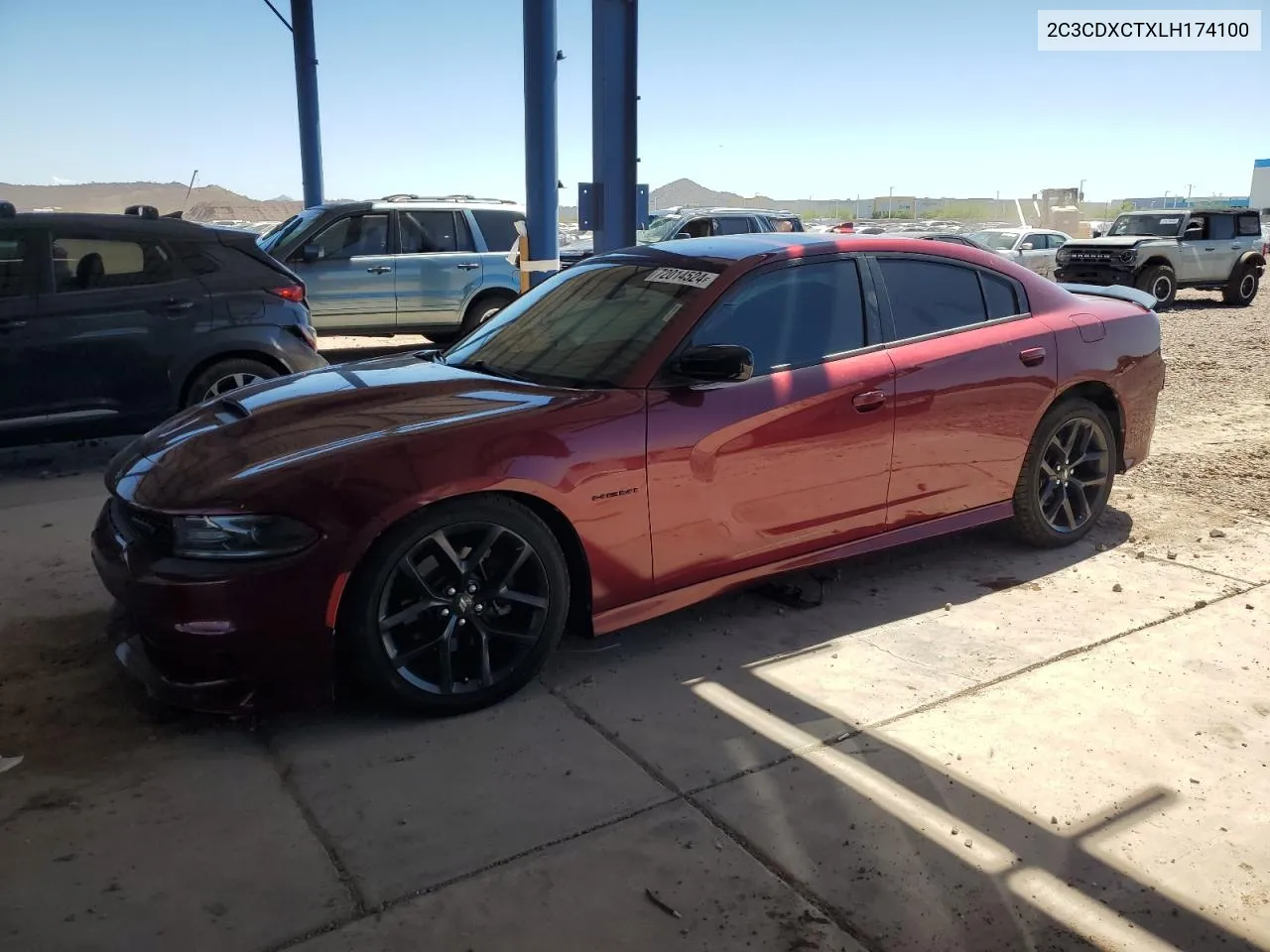 2020 Dodge Charger R/T VIN: 2C3CDXCTXLH174100 Lot: 72014524