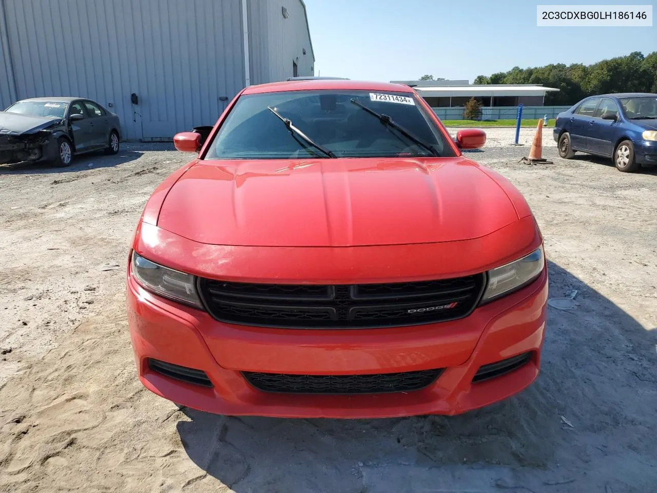 2020 Dodge Charger Sxt VIN: 2C3CDXBG0LH186146 Lot: 72311434