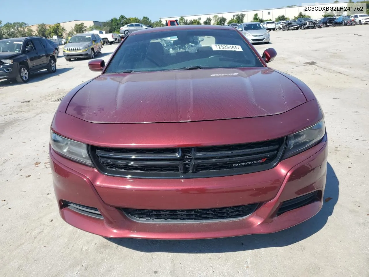 2020 Dodge Charger Sxt VIN: 2C3CDXBG2LH241762 Lot: 72528444