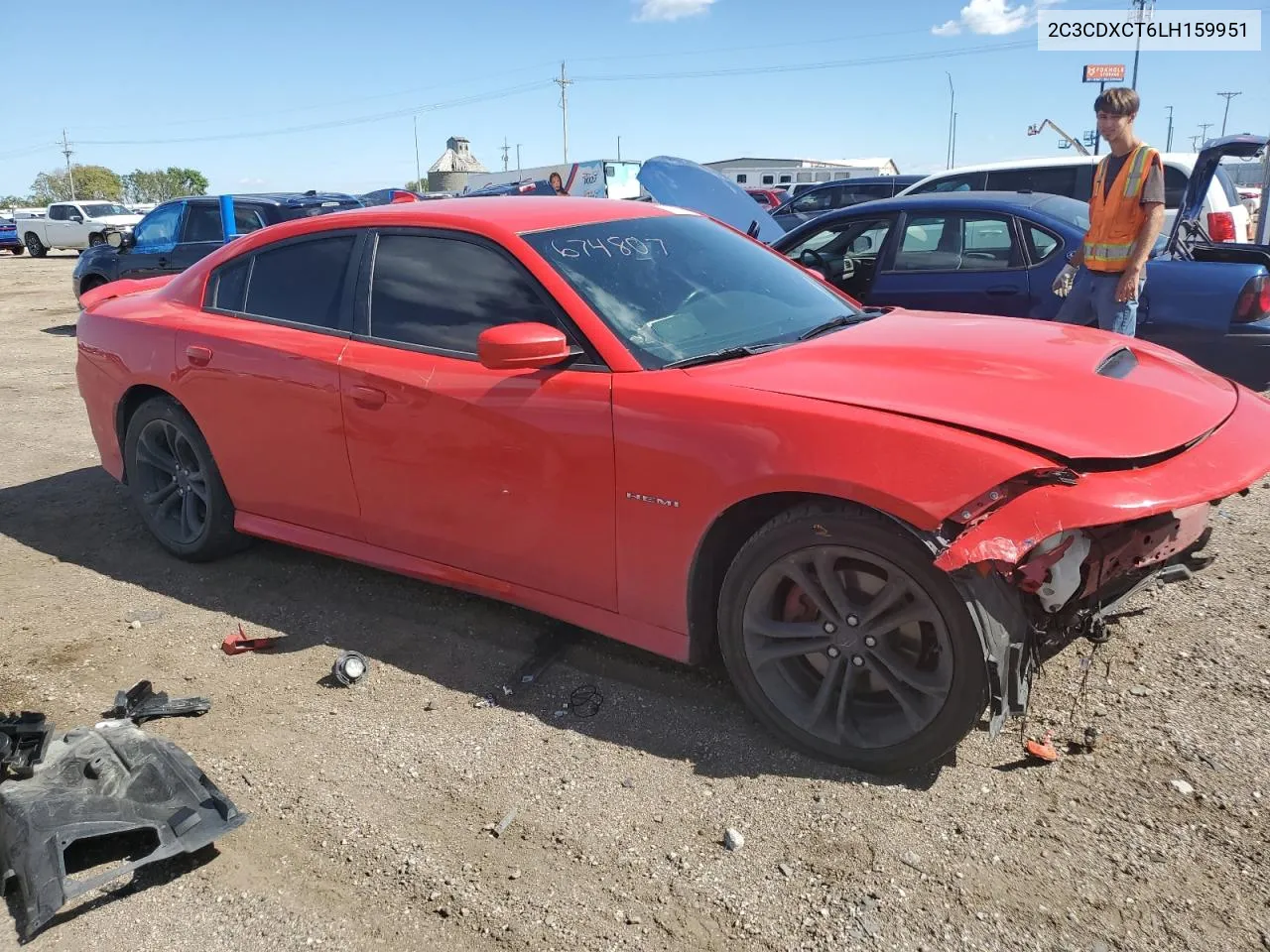 2020 Dodge Charger R/T VIN: 2C3CDXCT6LH159951 Lot: 72595244