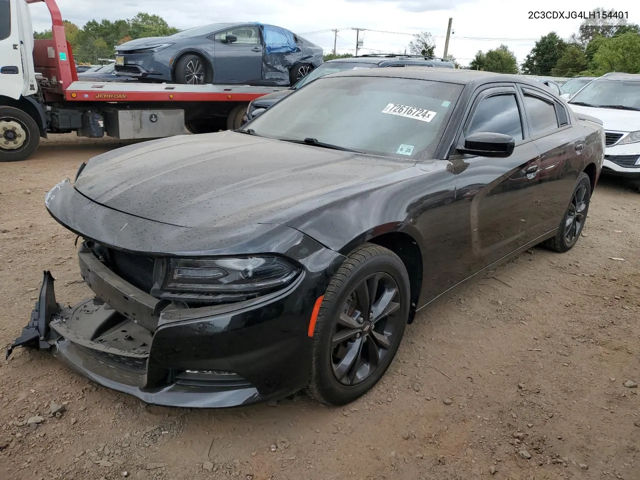 2020 Dodge Charger Sxt VIN: 2C3CDXJG4LH154401 Lot: 72616724