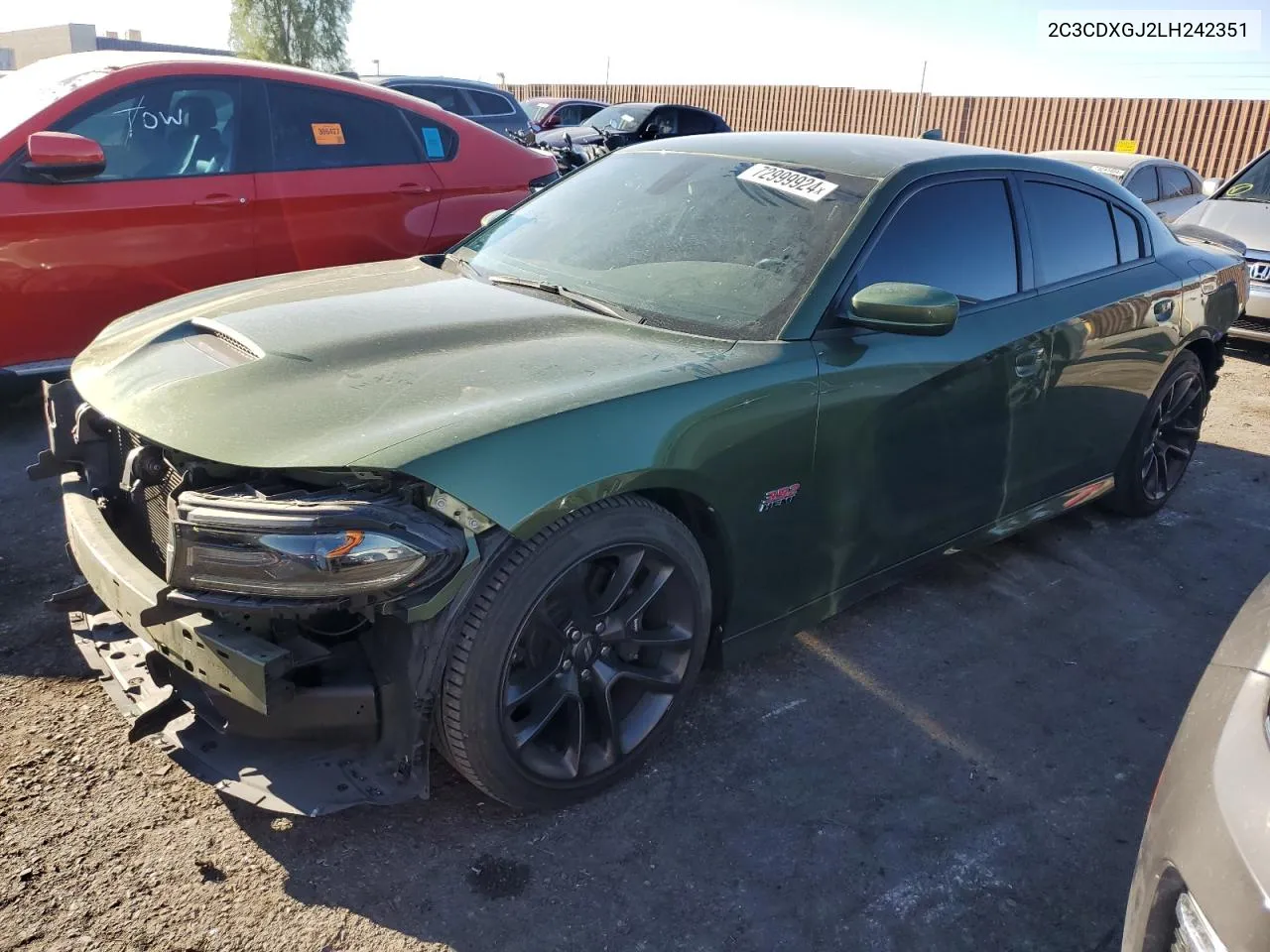 2020 Dodge Charger Scat Pack VIN: 2C3CDXGJ2LH242351 Lot: 72999924