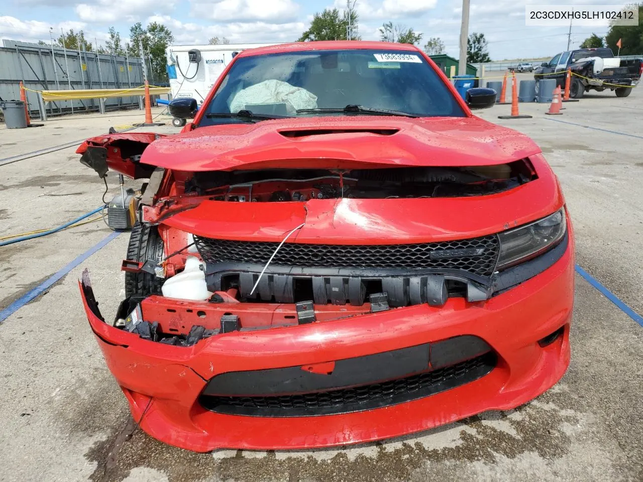 2020 Dodge Charger Gt VIN: 2C3CDXHG5LH102412 Lot: 73683994