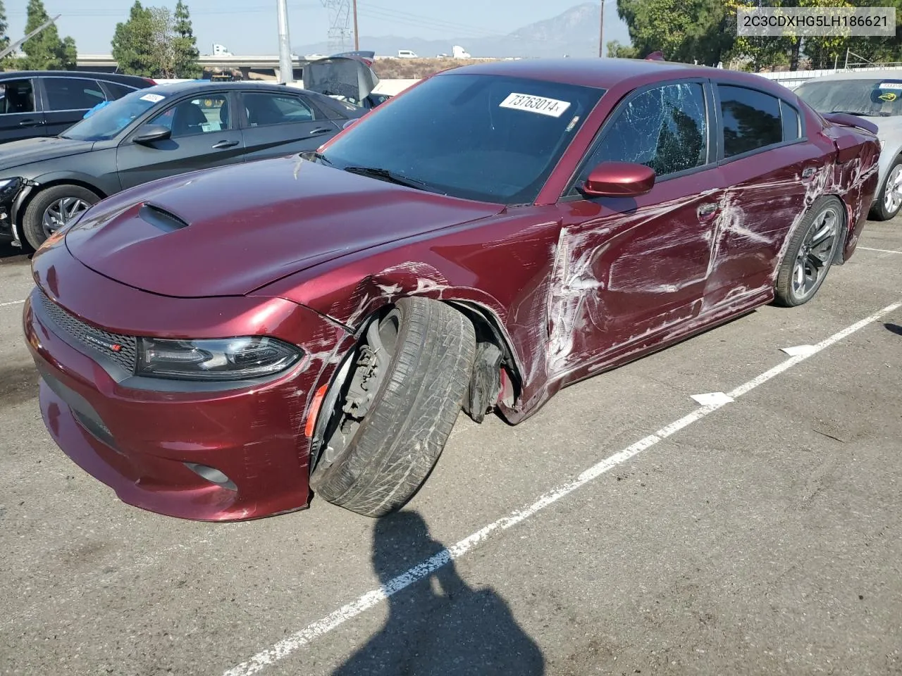 2020 Dodge Charger Gt VIN: 2C3CDXHG5LH186621 Lot: 73763014