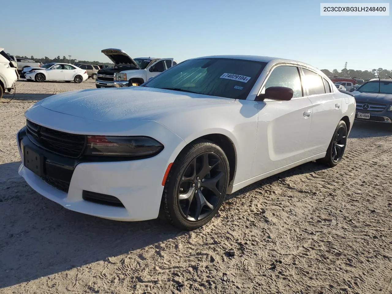 2020 Dodge Charger Sxt VIN: 2C3CDXBG3LH248400 Lot: 74029104