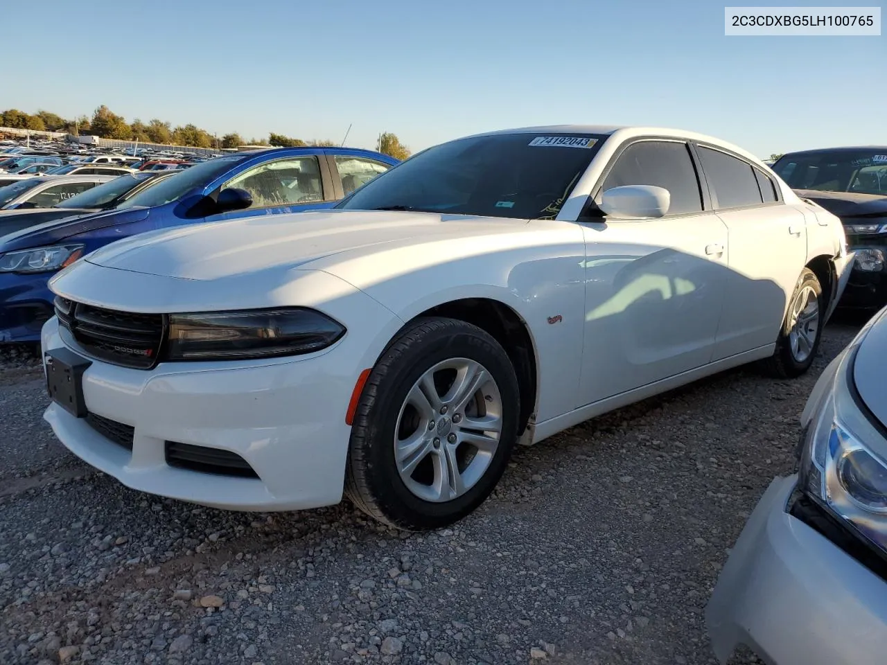 2020 Dodge Charger Sxt VIN: 2C3CDXBG5LH100765 Lot: 74192043