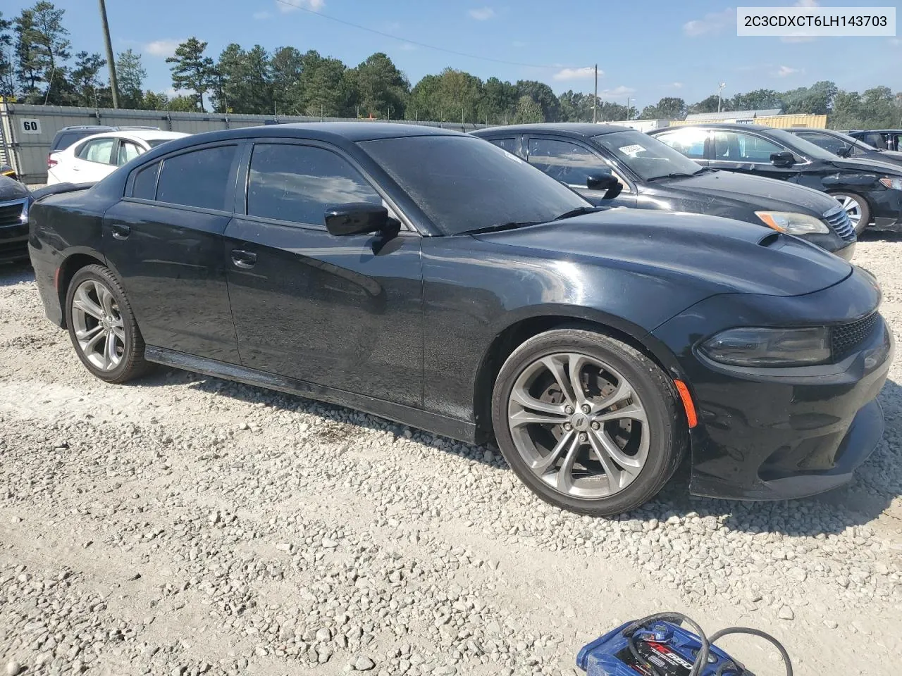 2020 Dodge Charger R/T VIN: 2C3CDXCT6LH143703 Lot: 75361694