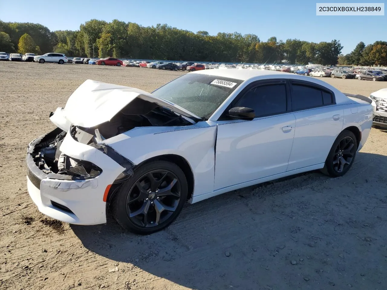 2020 Dodge Charger Sxt VIN: 2C3CDXBGXLH238849 Lot: 75865594