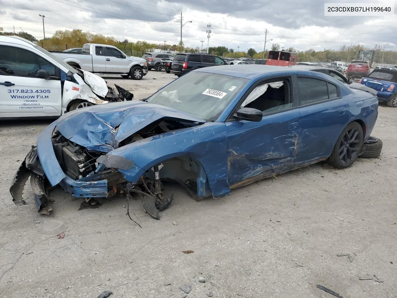 2020 Dodge Charger Sxt VIN: 2C3CDXBG7LH199640 Lot: 76038584