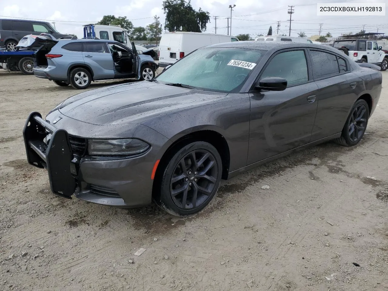 2020 Dodge Charger Sxt VIN: 2C3CDXBGXLH192813 Lot: 76581234