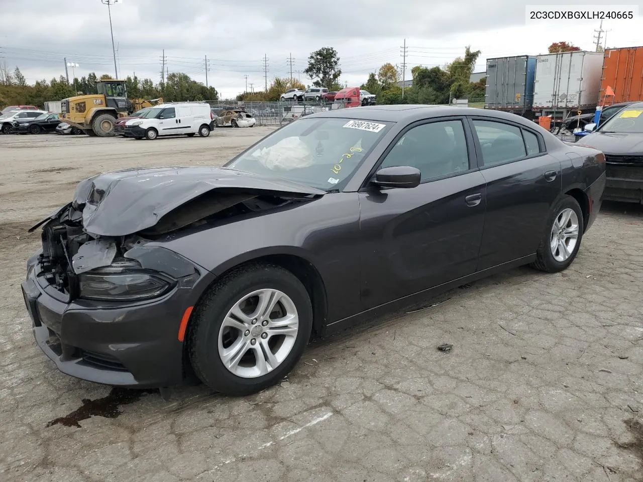 2020 Dodge Charger Sxt VIN: 2C3CDXBGXLH240665 Lot: 76987624