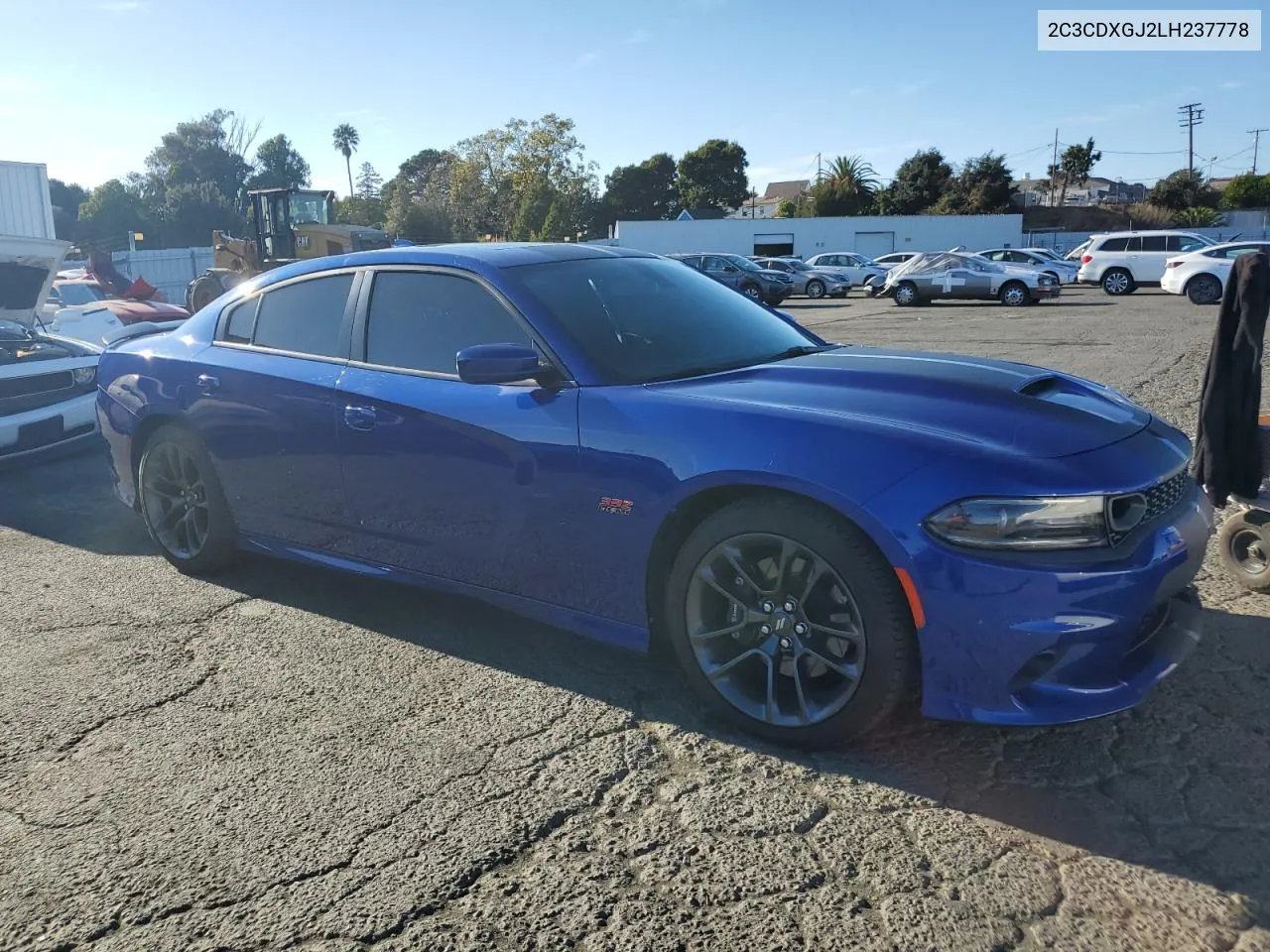 2020 Dodge Charger Scat Pack VIN: 2C3CDXGJ2LH237778 Lot: 77233654