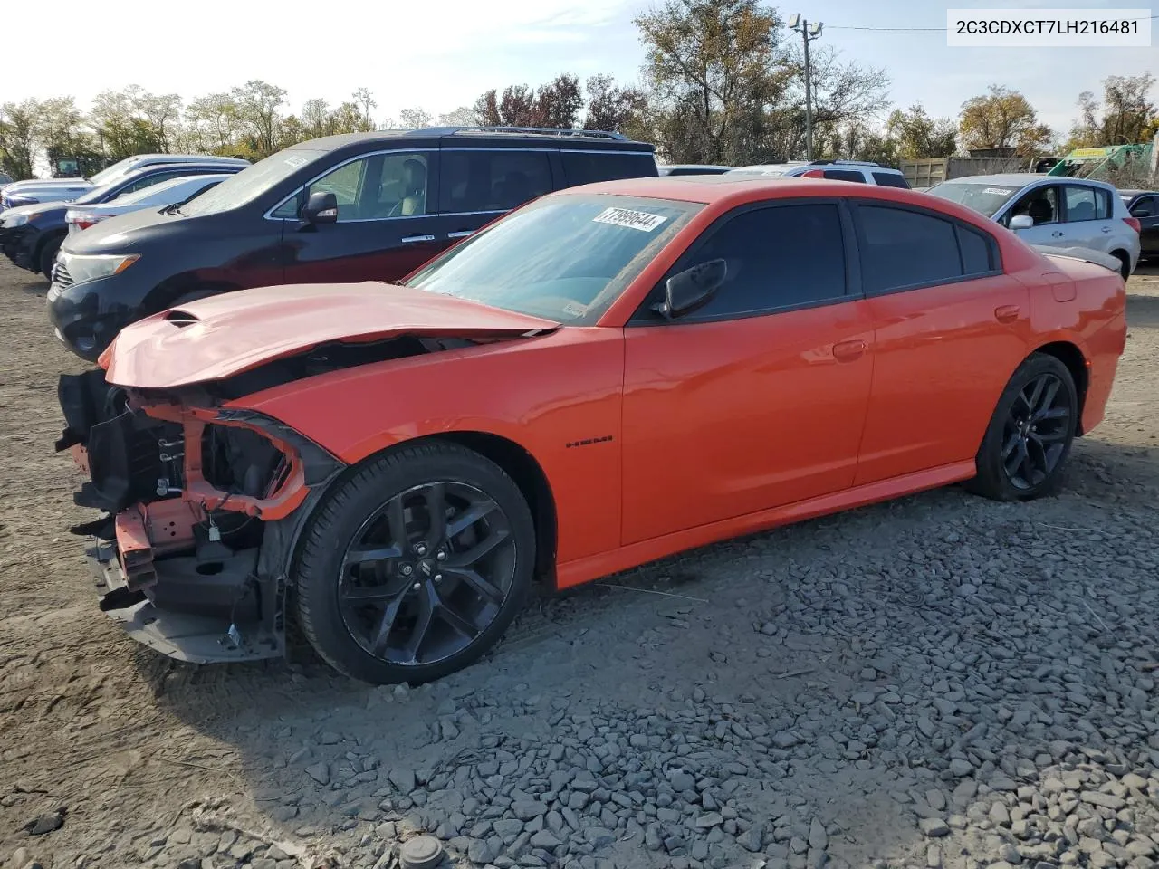 2020 Dodge Charger R/T VIN: 2C3CDXCT7LH216481 Lot: 77999644