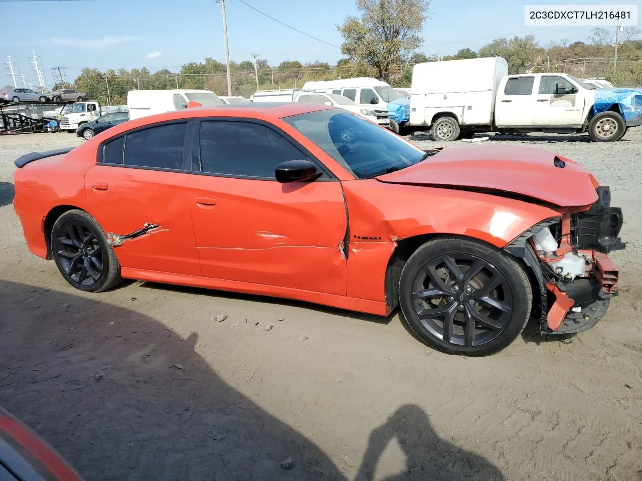 2020 Dodge Charger R/T VIN: 2C3CDXCT7LH216481 Lot: 77999644