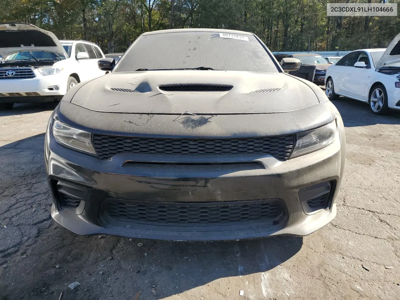 2020 Dodge Charger Srt Hellcat VIN: 2C3CDXL91LH104666 Lot: 80731834