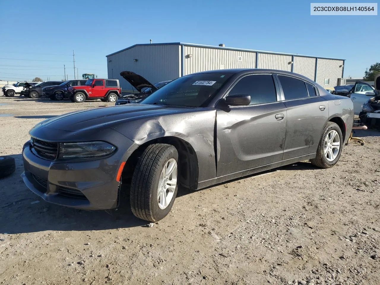 2020 Dodge Charger Sxt VIN: 2C3CDXBG8LH140564 Lot: 81532784