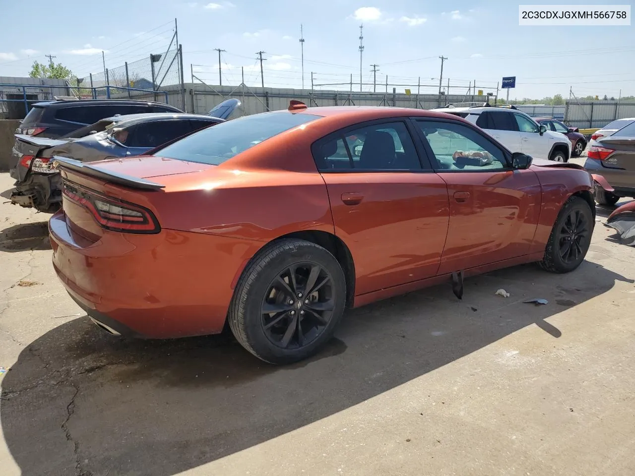 2021 Dodge Charger Sxt VIN: 2C3CDXJGXMH566758 Lot: 52317594