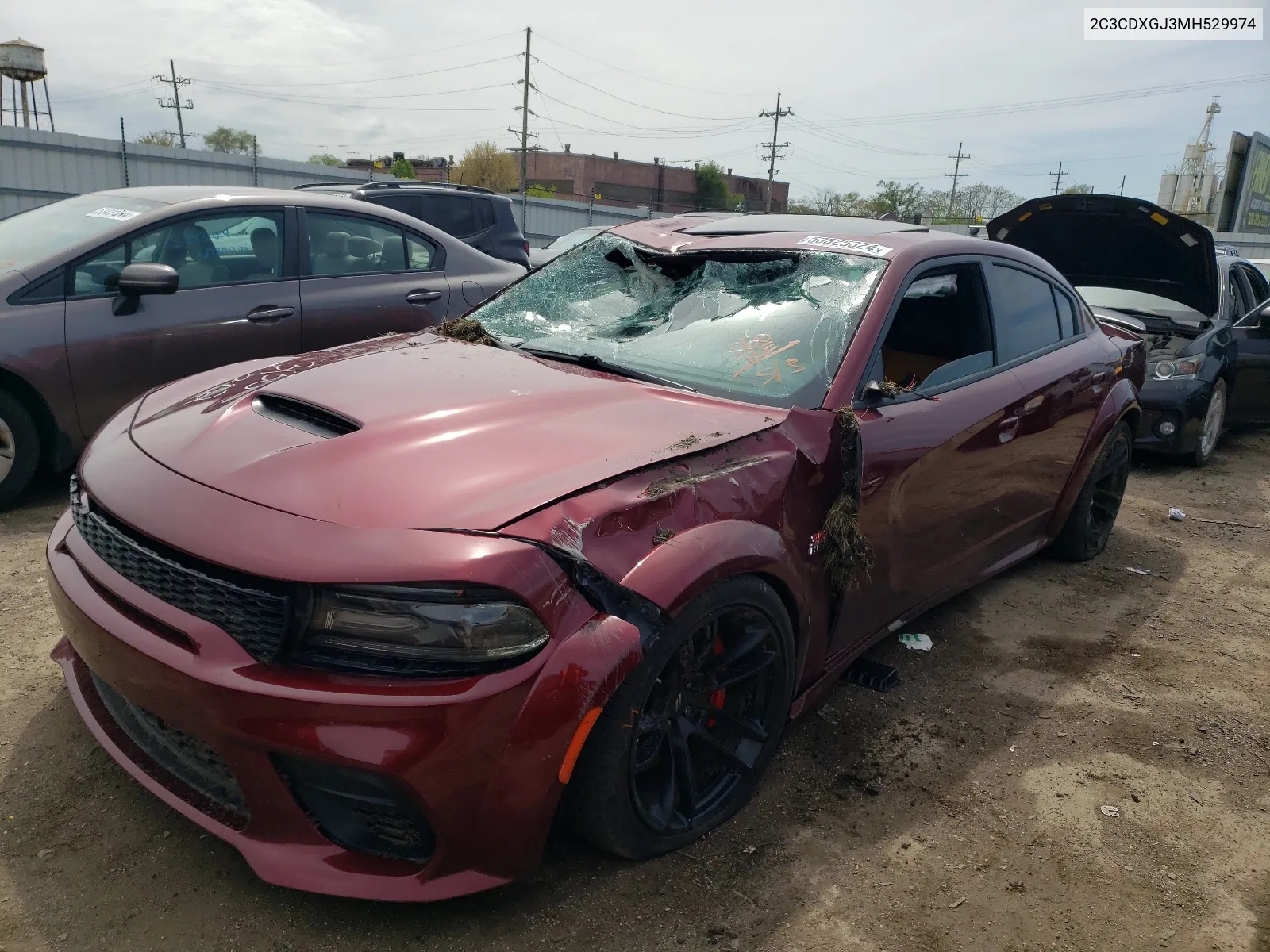 2021 Dodge Charger Scat Pack VIN: 2C3CDXGJ3MH529974 Lot: 53325324