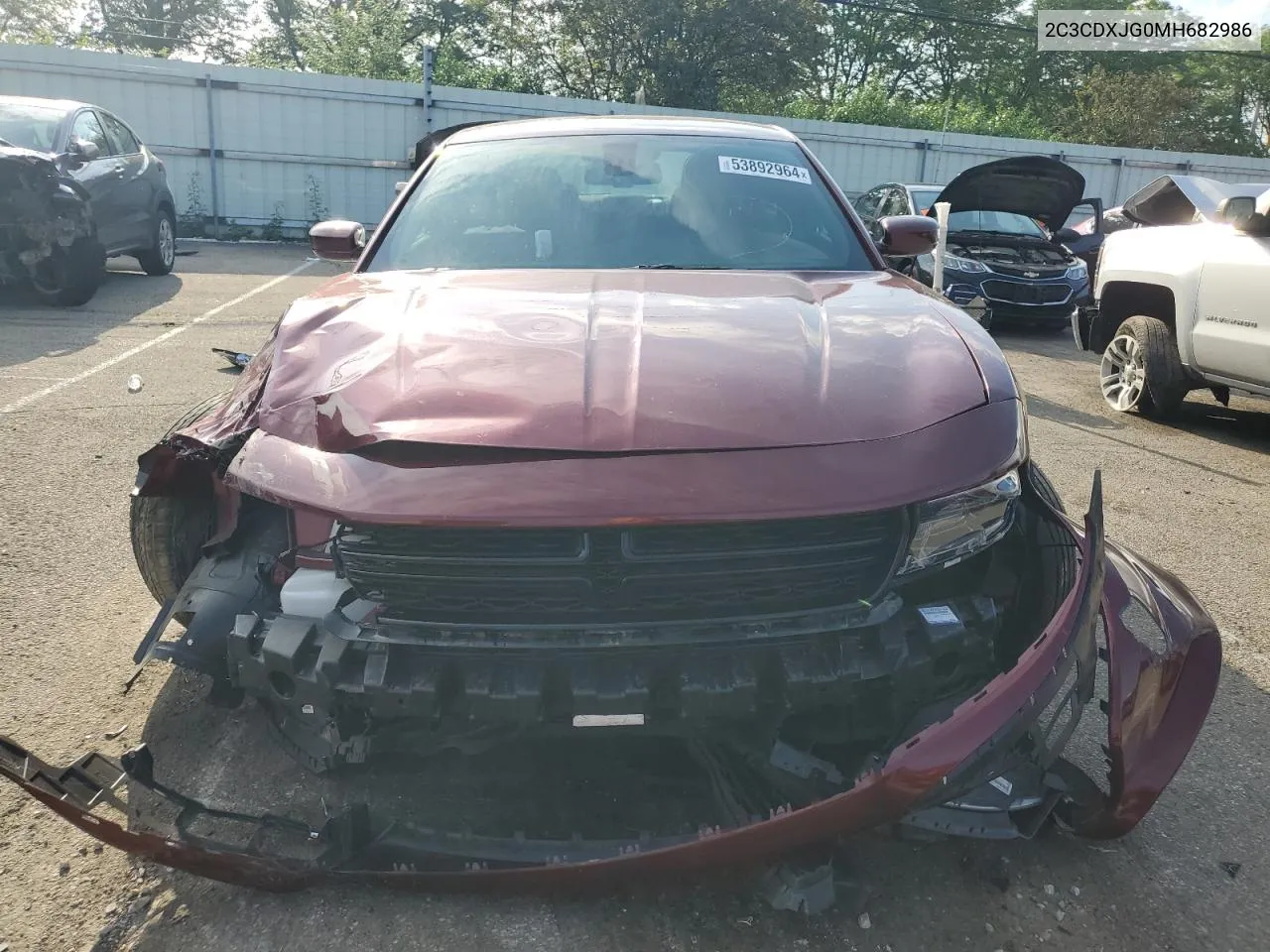 2021 Dodge Charger Sxt VIN: 2C3CDXJG0MH682986 Lot: 53892964