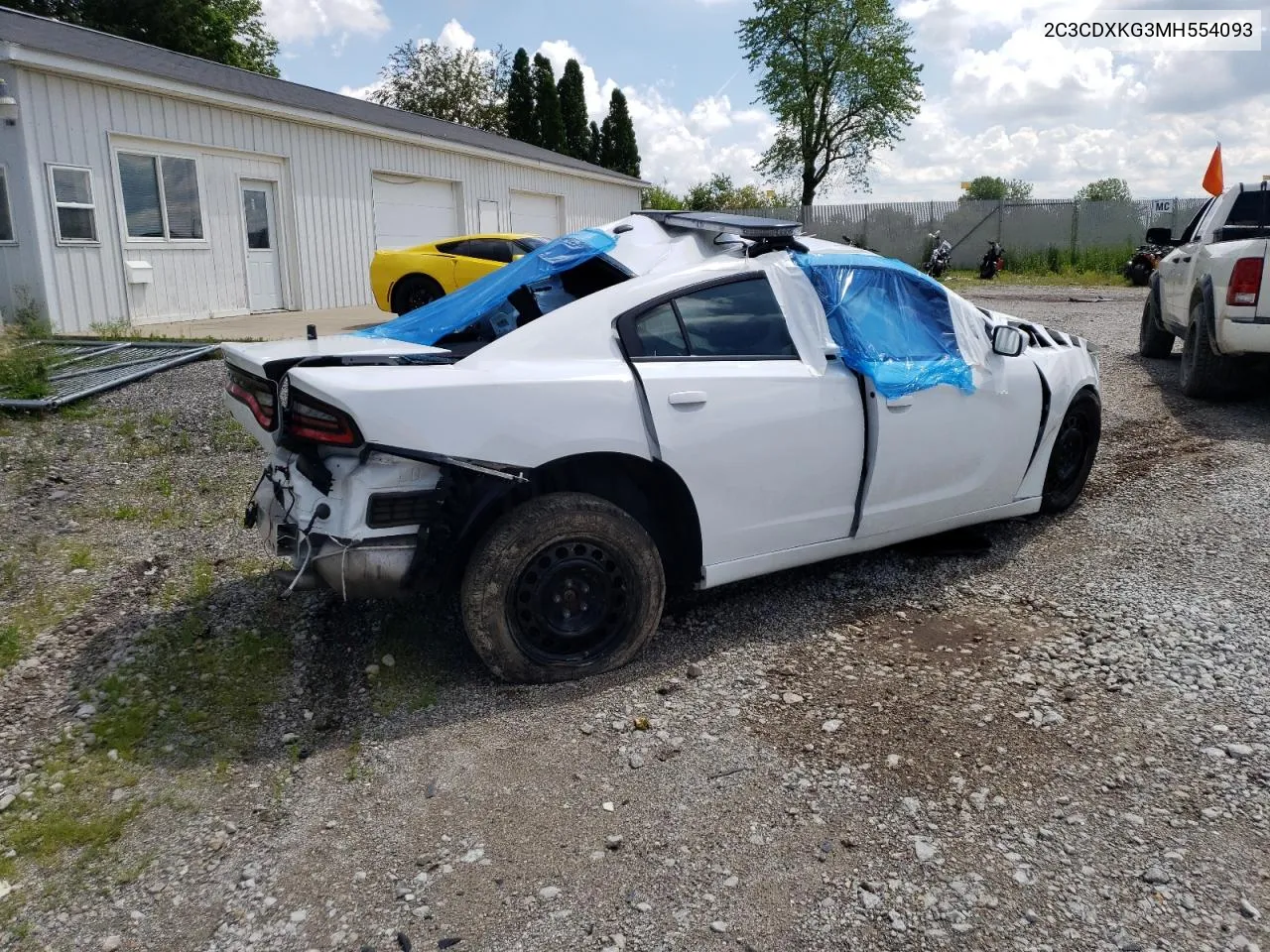 2021 Dodge Charger Police VIN: 2C3CDXKG3MH554093 Lot: 55301884