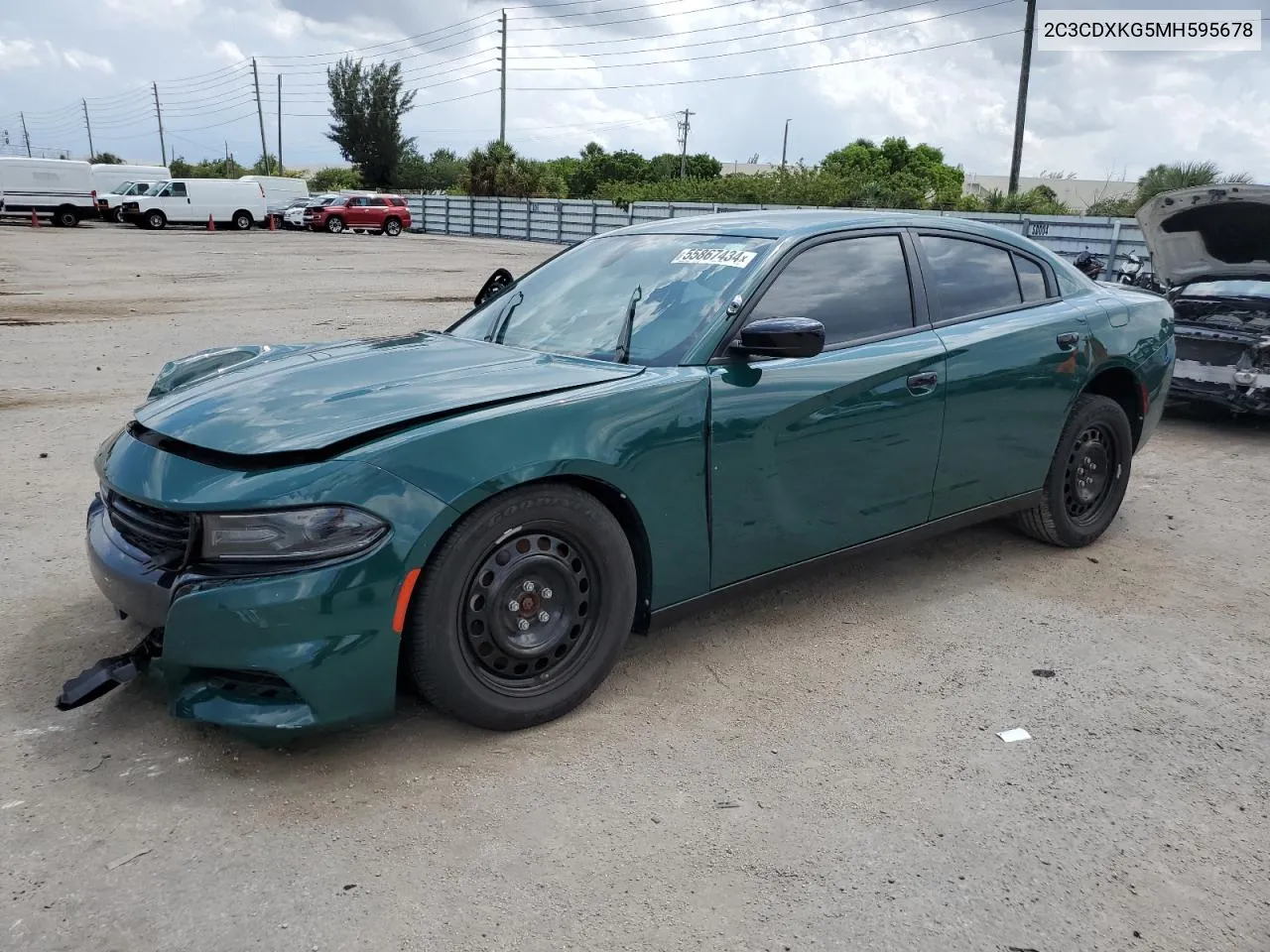 2021 Dodge Charger Police VIN: 2C3CDXKG5MH595678 Lot: 55867434