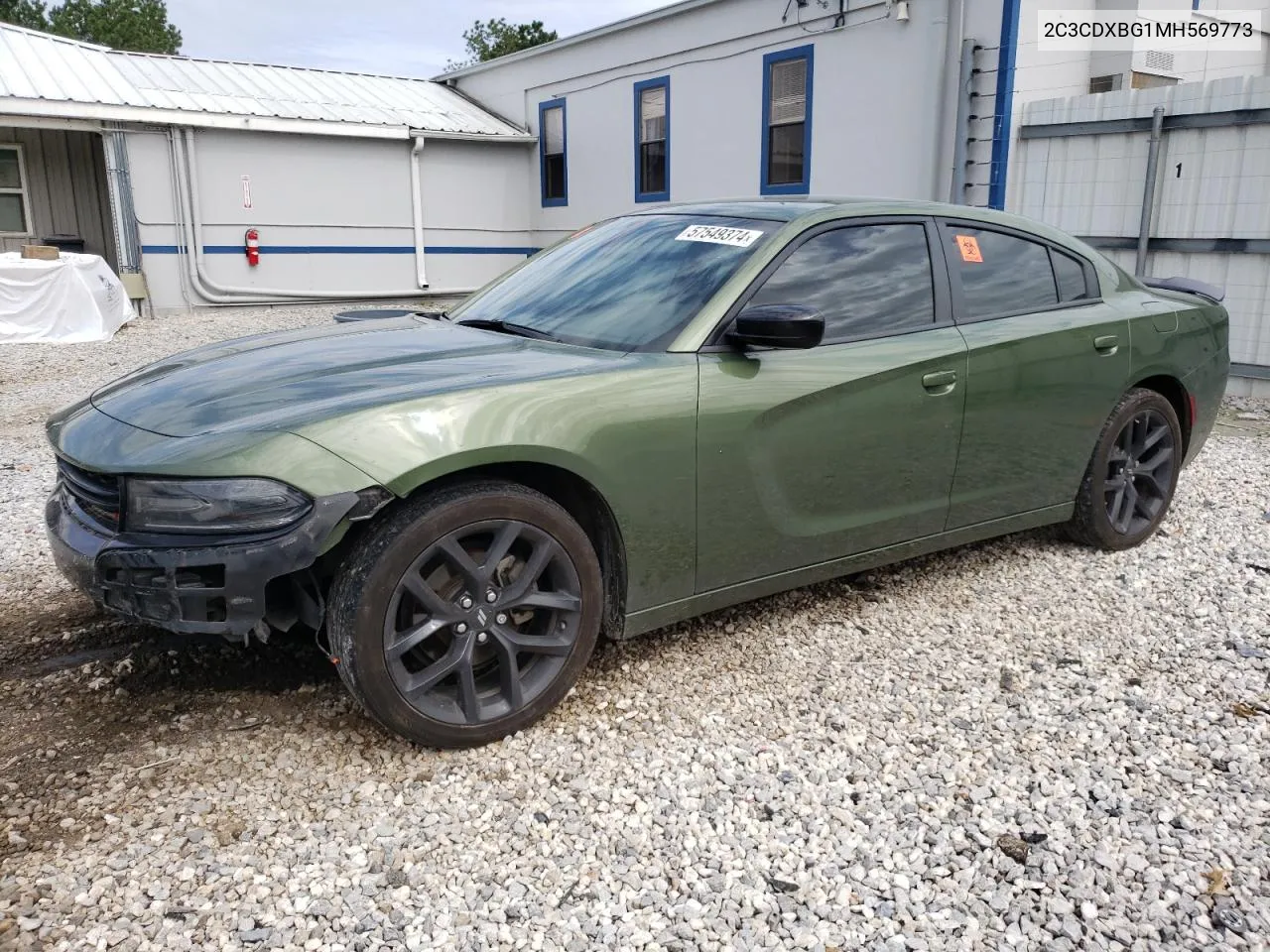 2021 Dodge Charger Sxt VIN: 2C3CDXBG1MH569773 Lot: 57549374