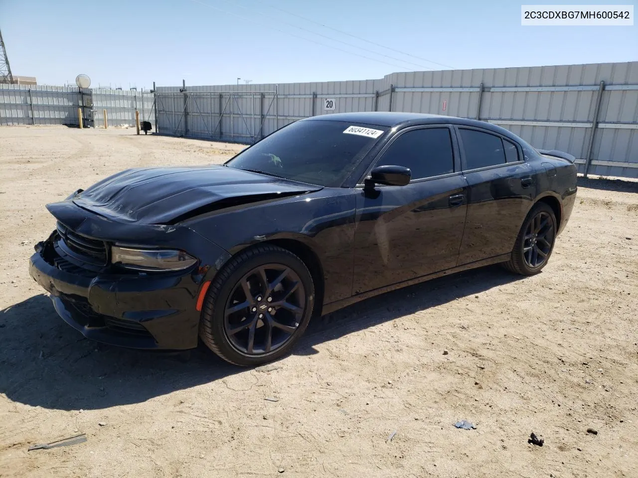 2021 Dodge Charger Sxt VIN: 2C3CDXBG7MH600542 Lot: 60341124