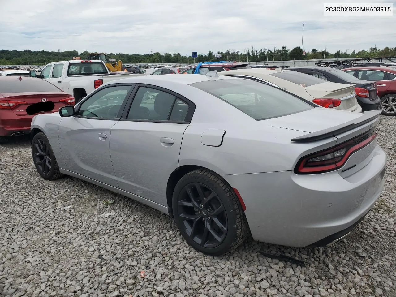 2021 Dodge Charger Sxt VIN: 2C3CDXBG2MH603915 Lot: 60945004