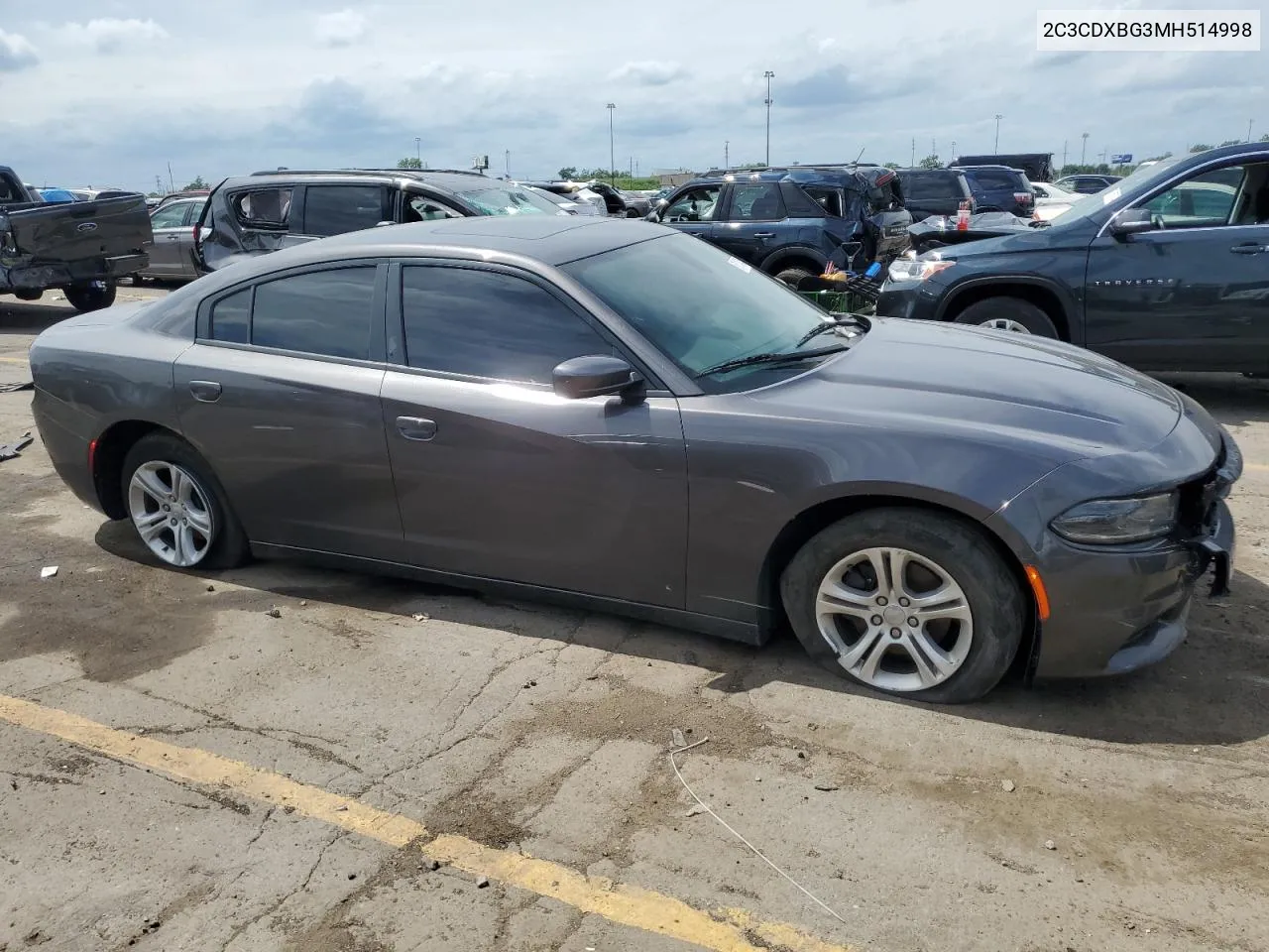 2021 Dodge Charger Sxt VIN: 2C3CDXBG3MH514998 Lot: 61310434