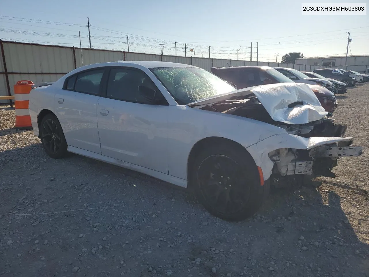 2021 Dodge Charger Gt VIN: 2C3CDXHG3MH603803 Lot: 62340644