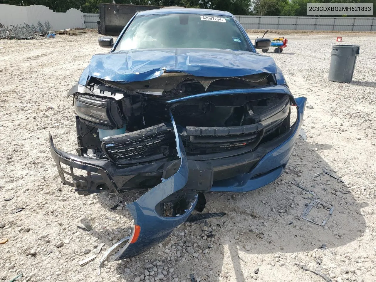 2021 Dodge Charger Sxt VIN: 2C3CDXBG2MH621833 Lot: 63097254