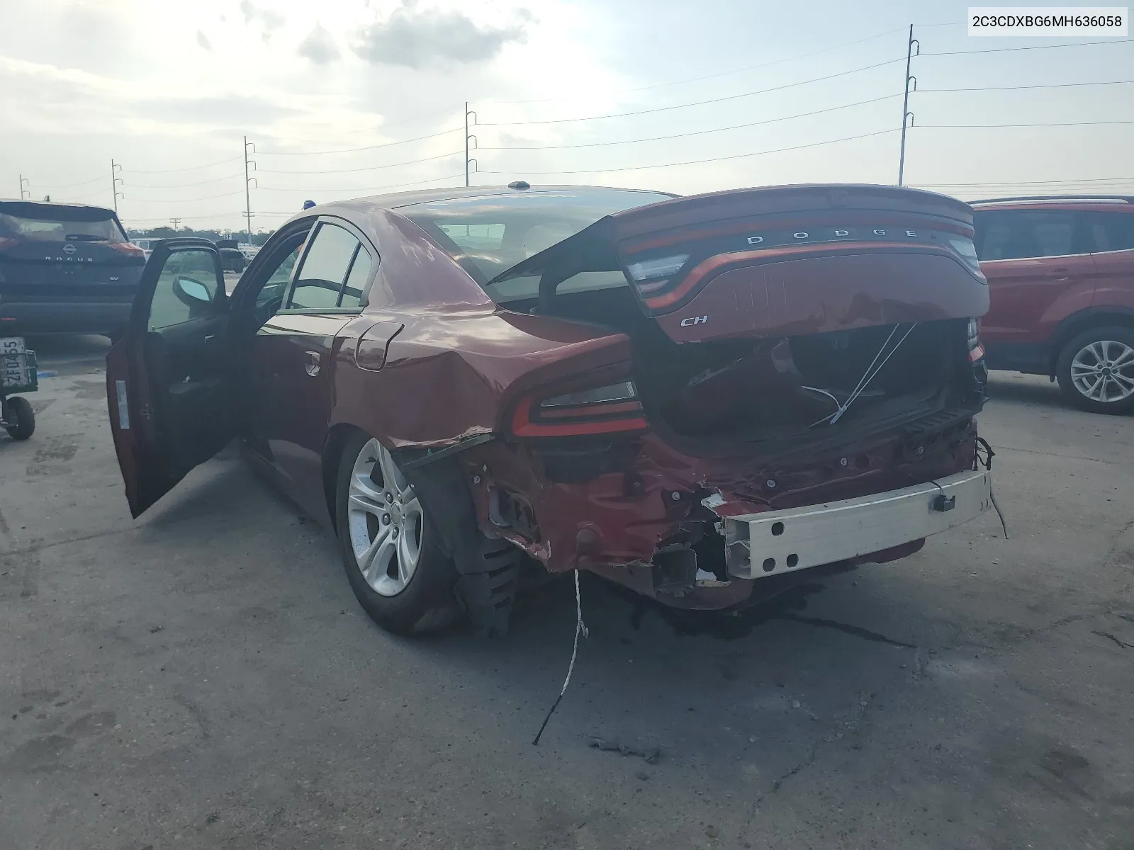 2021 Dodge Charger Sxt VIN: 2C3CDXBG6MH636058 Lot: 67127154