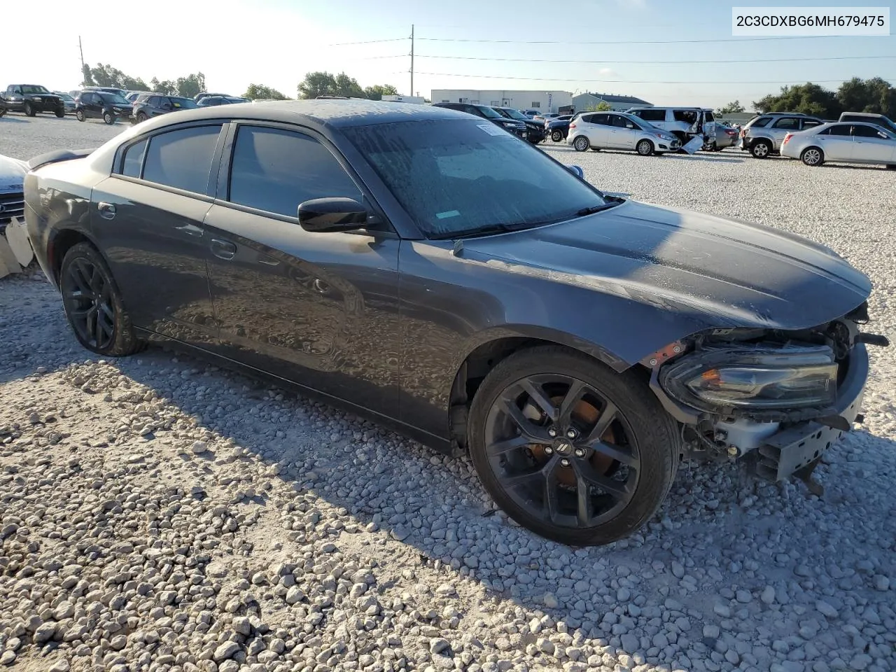 2021 Dodge Charger Sxt VIN: 2C3CDXBG6MH679475 Lot: 67571474