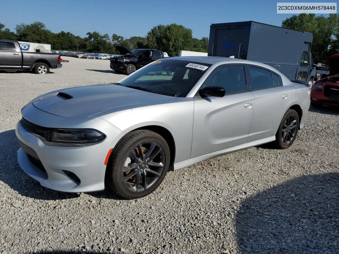 2021 Dodge Charger Gt VIN: 2C3CDXMG6MH578448 Lot: 68348744